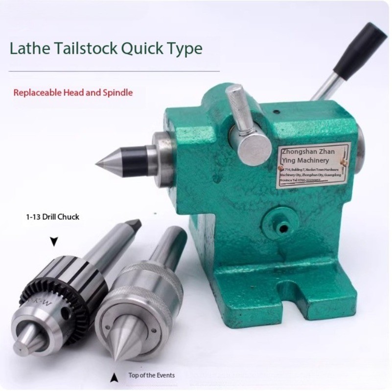 Lathe Tailstock Assembly Woodworking Simple and Fast Retractable Beads Machine