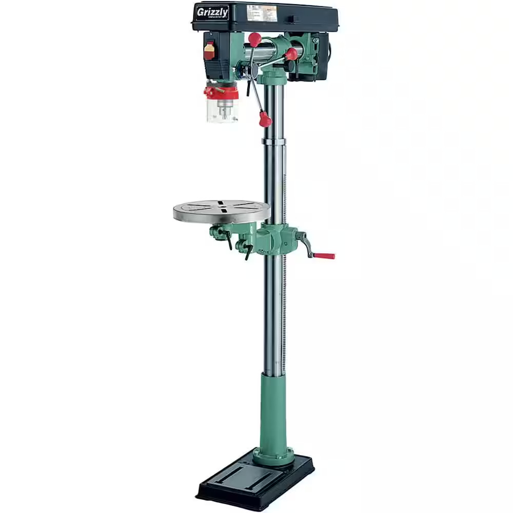 Drill Press Variable Speed 5/8 Chuck Floor Standing Radial Cast Iron Shop Tool