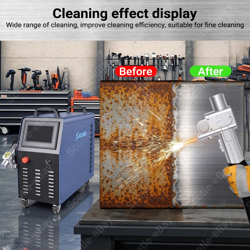 Portable Air Cooled 2000W Fiber Laser Cleaning Machine Rust Paint Oil Removal AU