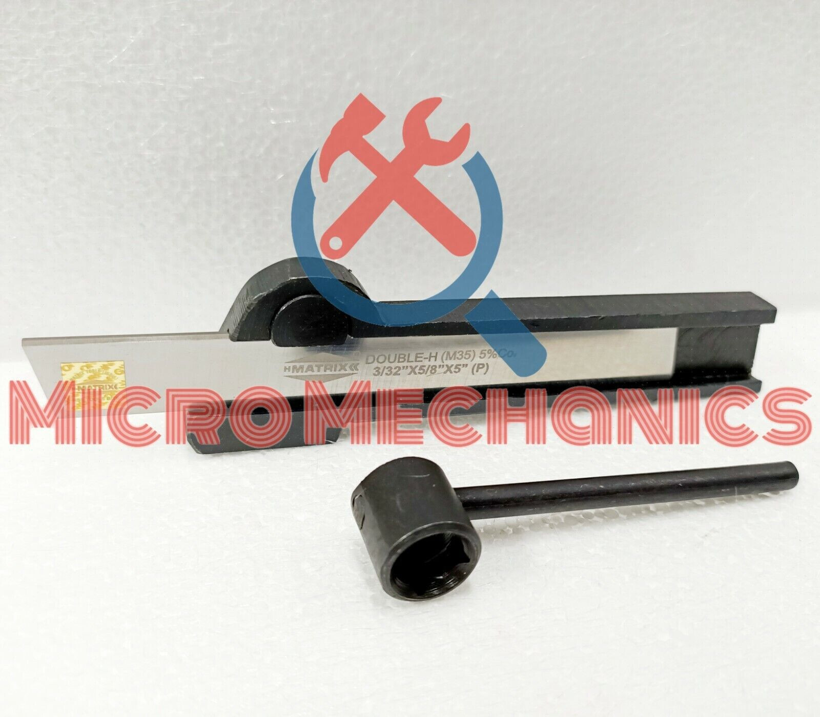 LATHE CUT OFF PARTING TOOL HOLDER 3/8″x 7/8″x 5″ + M35 HSS BLADE 3/32”x 5/8”x 5”