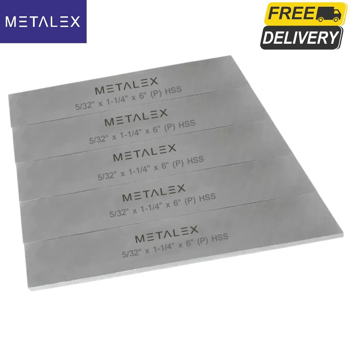 5/32″ x 1-1/4″ x 6″ Inch Lathe Cut Off Parting Tool Blade 5 Pcs HSS Set M2 Grade