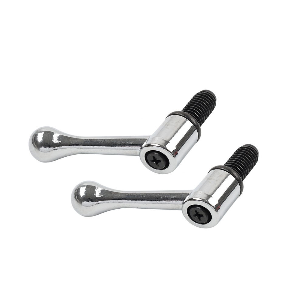 2pcs Table Lock Handle M12 Thread Set Fit for Bridgeport Milling Machine Silver