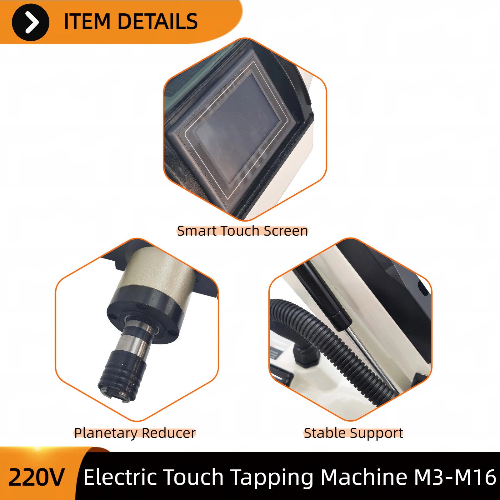 220V Electric Tapping Machine M3-M16 Multi-Material Metal/Plastic Threading