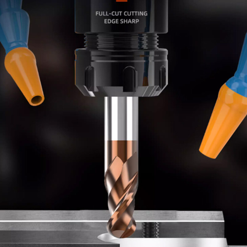 Solid Carbide Ball Nose End Mill R0.5 – R7 2 Flute HRC=55° Milling Cutter TICN