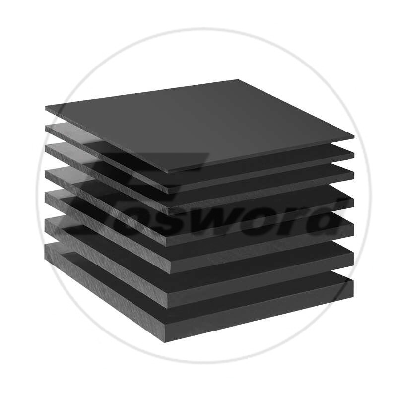 Black POM Sheet Engineering Plastic Polyformaldehyde Plate Thickess 2mm -50mm