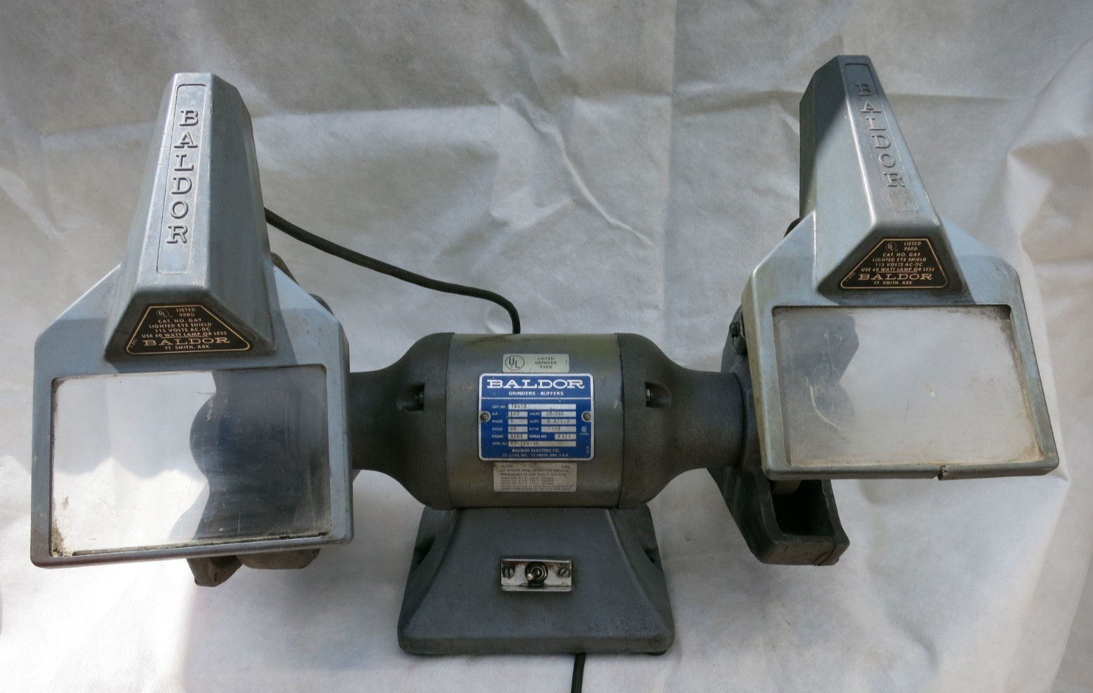 Vintage Baldor 7307 7” Bench Grinder 1/2 HP 115/230V Single Phase USA