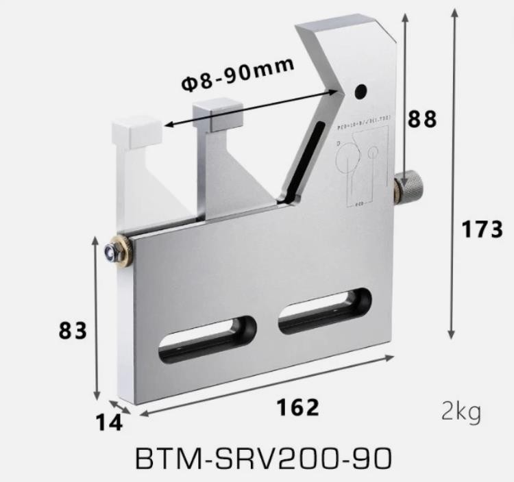 CNC Wire EDM Precision Circular Vise Stainless Steel Clamp 8-90mm