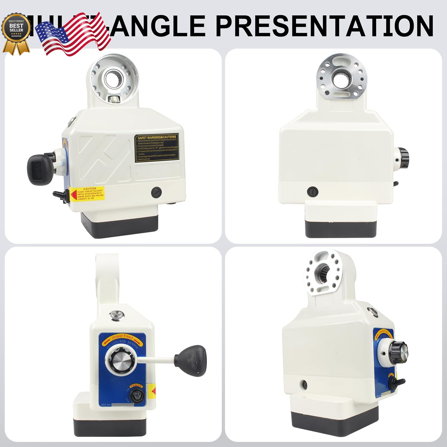 RATTMMOTOR JN400S Power Feed Z-Axis 650 in-lb Torque, 0-200RPM 220V Milling