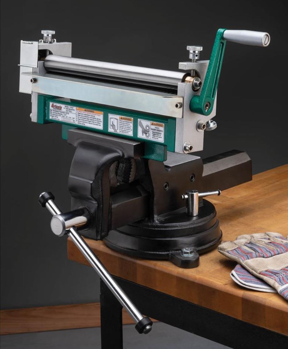 ⚙️ GRIZZLY Industrial T10727 12 Inch Vice-Mounted Slip Roll
