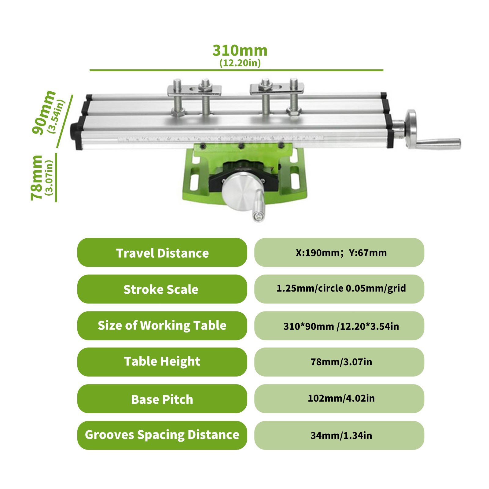 Mini Precision Milling Working Table Bench Drill Slide Cross Workbench X-Y Axis