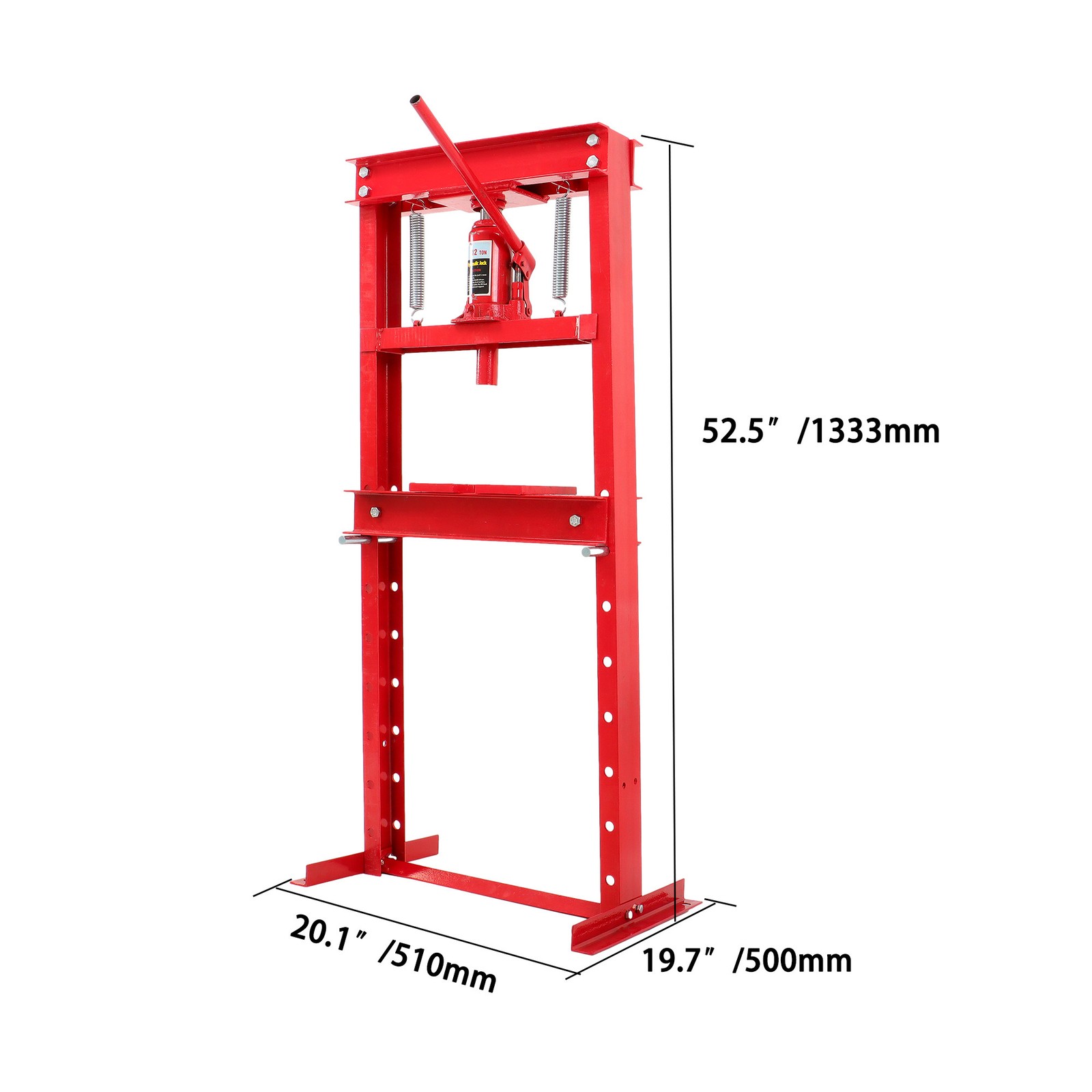LABLT Hydraulic Shop Press Floor Shop Equipment 12 Ton Jack Stand H Frame