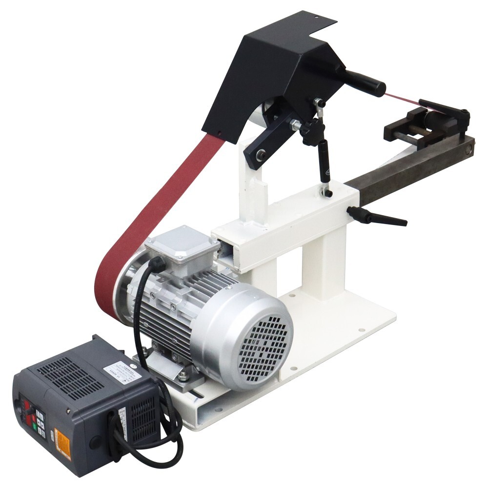 72″-82″ Sand-Belt Grinder with 3 Grinding Wheel for Arc/Flat/Concave Grinding