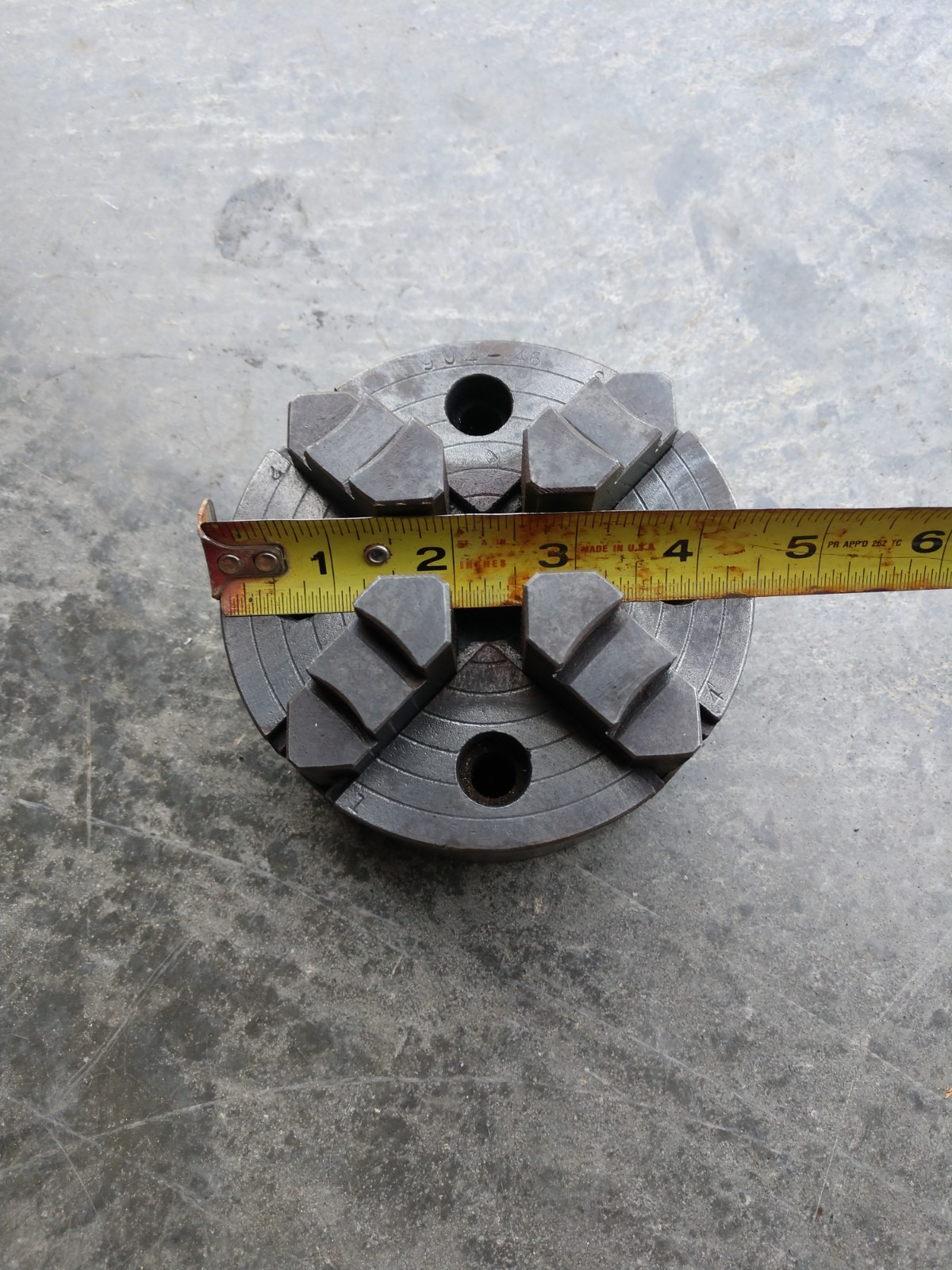 MACHINIST LATHE TOOL 4.5″ 4 Jaw Lathe Chuck PLAIN BACK Atlas South Bend