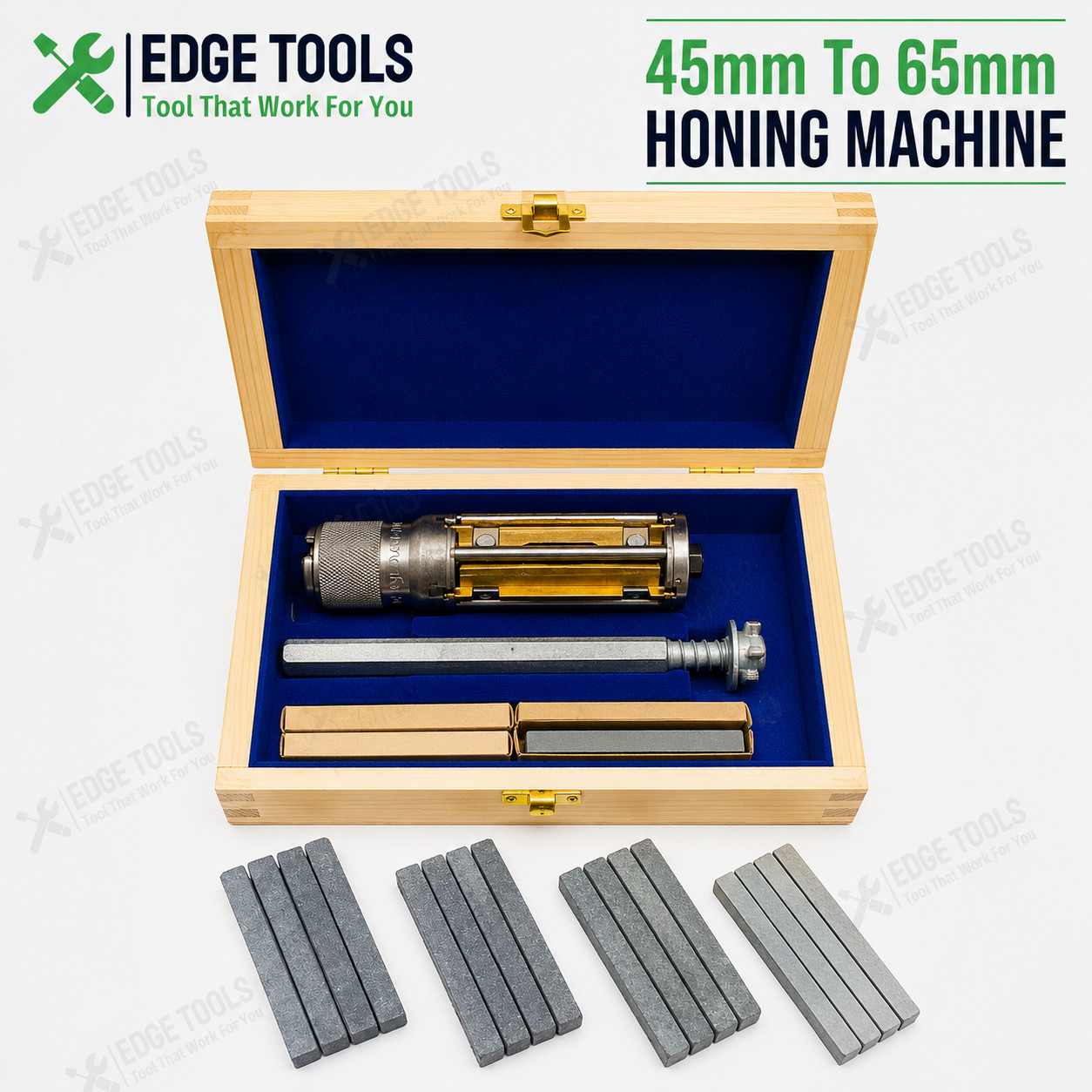 New Cylinder Engine Hone Kit 45mm To 65mm Honing Machine + Honing Stone 4 Set US