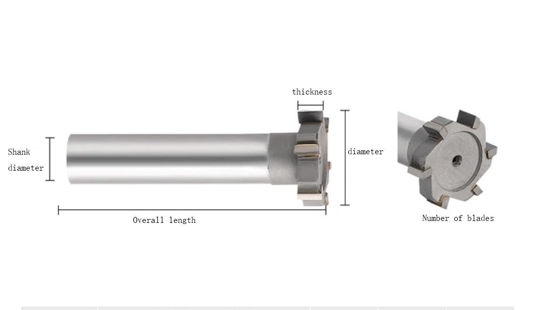 Milling Cutter Lengthened Welding T-cutter Tungsten Steel T-slot Cutter D：35mm