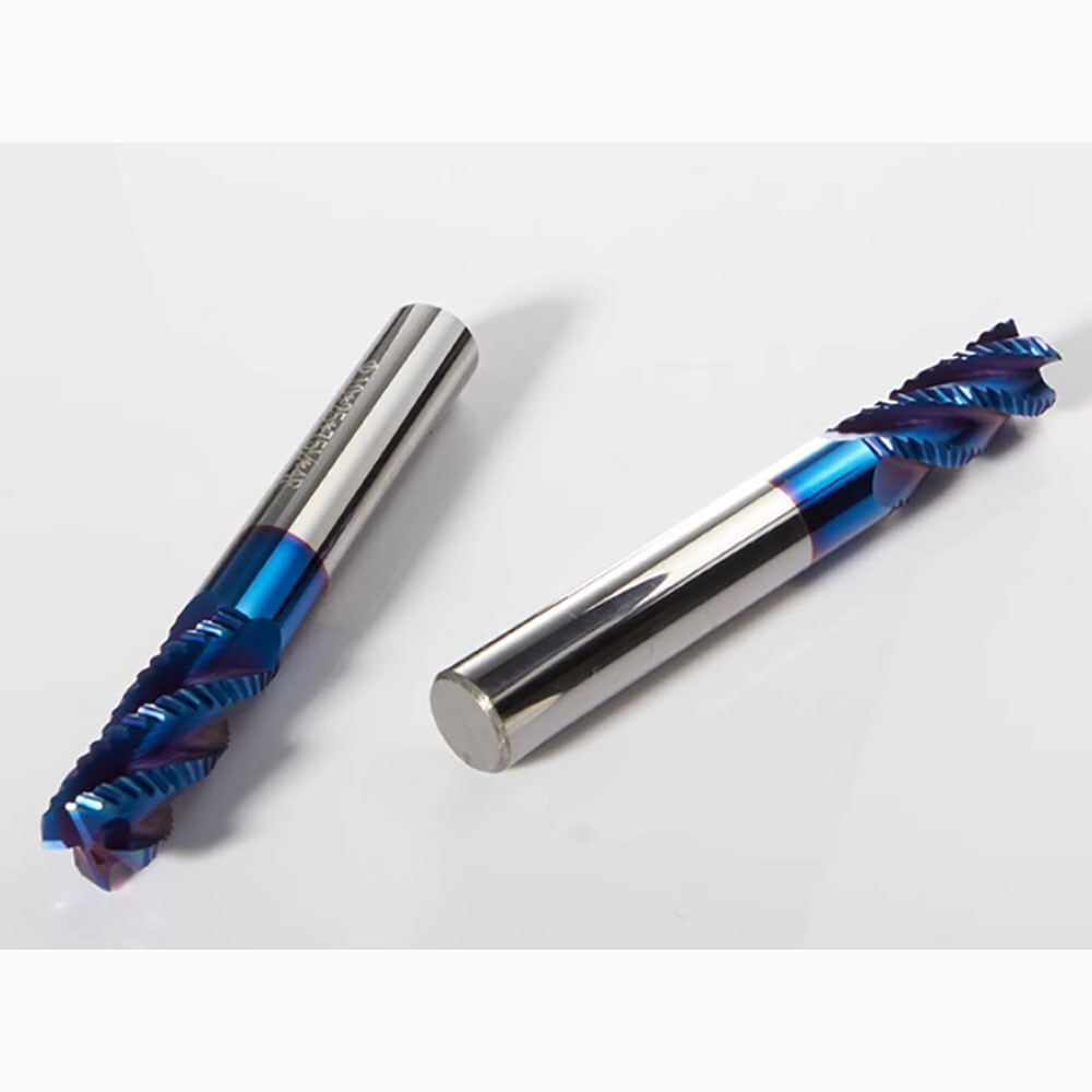 HRC65 4mm-12mm 4 Flute Tungsten steel Roughing End Mill 4/6/8/10/12mm Shank