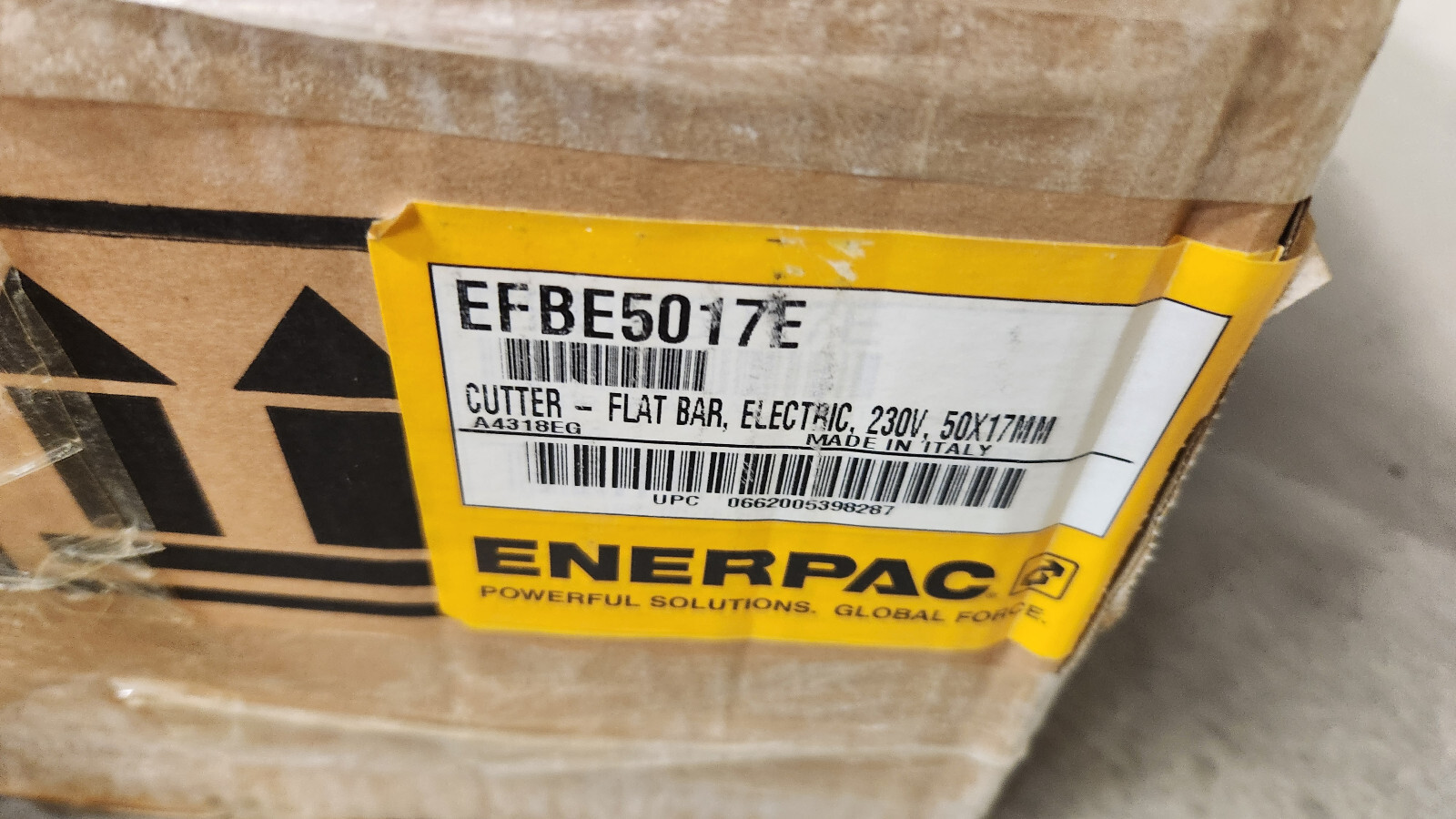 ENERPAC EFBE5017E 230V 29.8-Ton Flat Bar Electric Cutter 50x17mm. NEW IN BOX