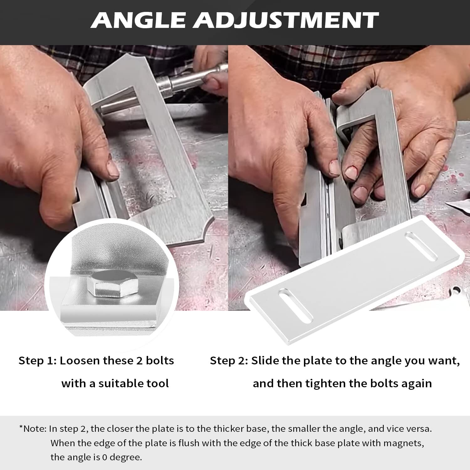 Magnetic Bevel Jig for Grinding & Sharpening Metal Knife Making Welders Sliver