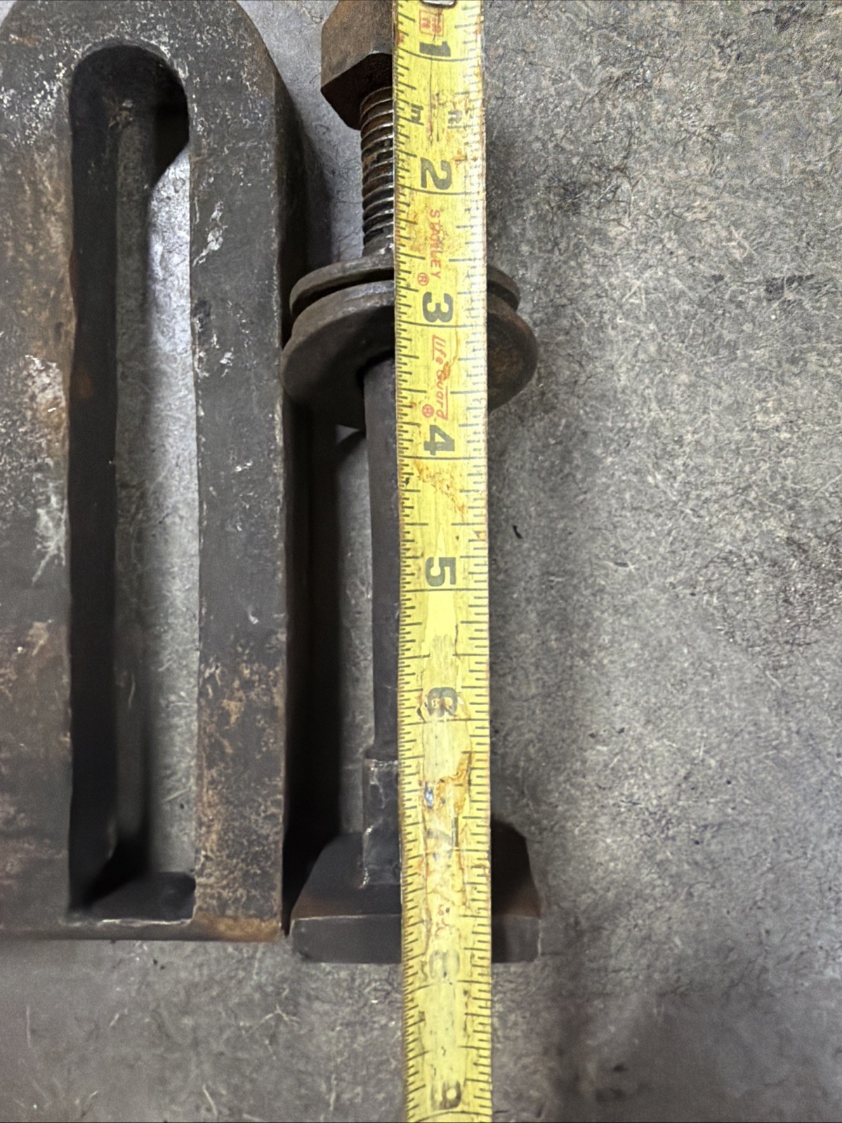 Cast iron lathe mount & bolt hold down Clamp 9” Long 3” Wide 1” Thick Good Thre