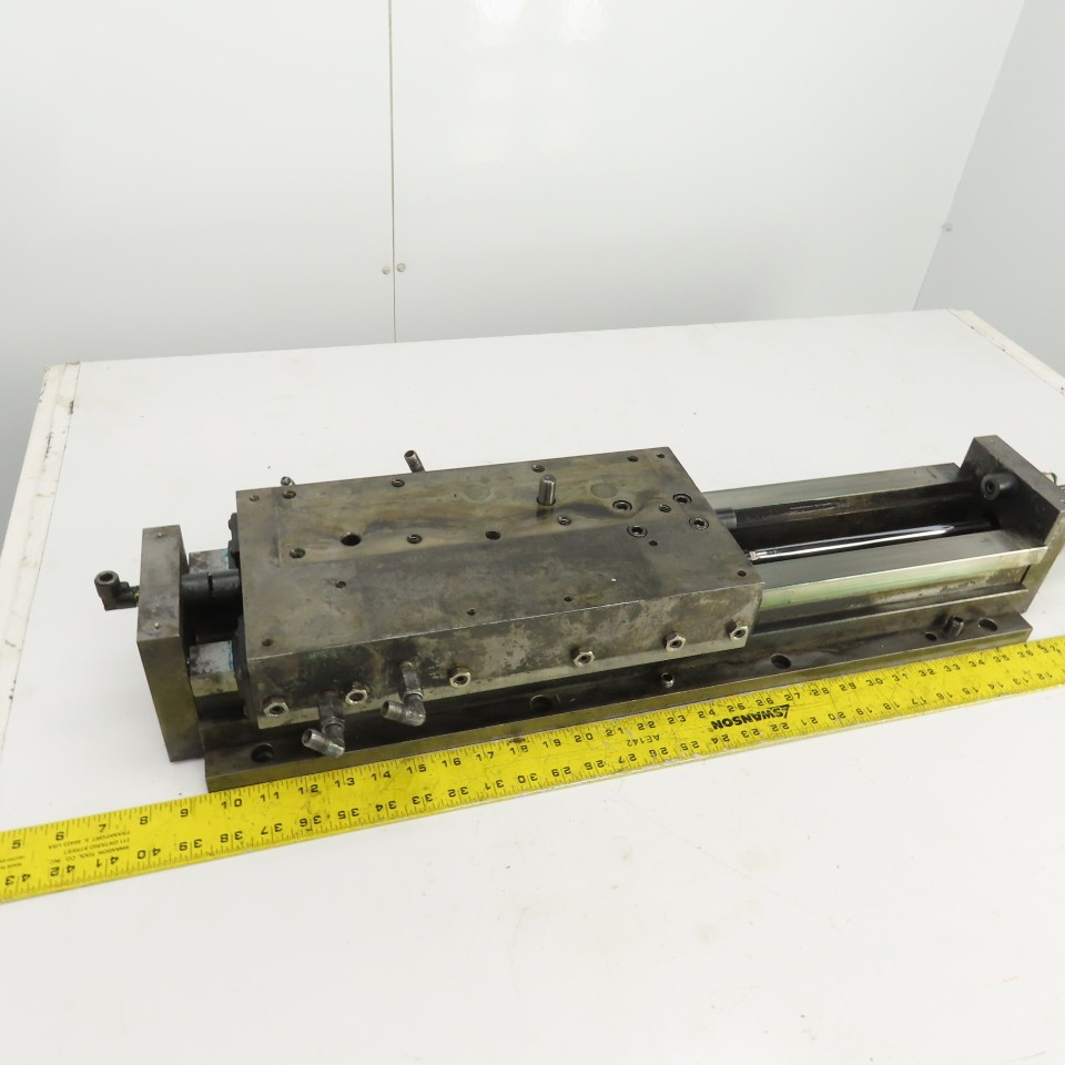 Hydraulic Cylinder Operated Linear Sliding Bed 10″ Stroke 14″x7″ Table