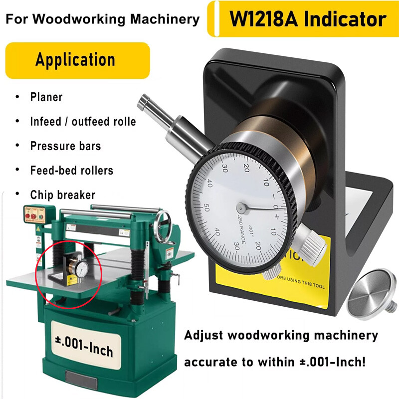 W1218A Dial Indicator 360 Degree Durable Powerful Magnetic Base for Planers