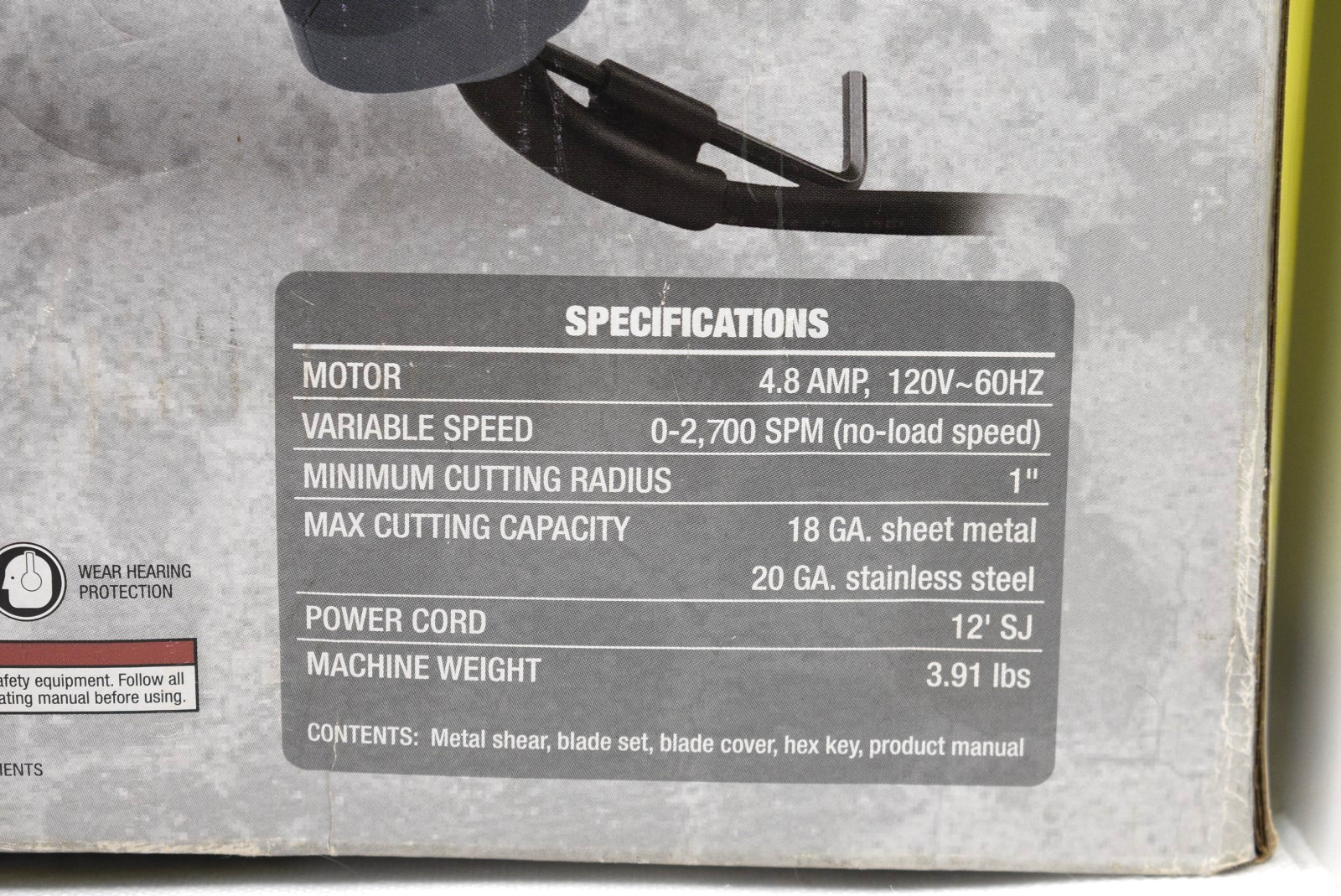 PERFORMAX TOOLS 18 GA, POWER METAL SHEAR No. 241-0994