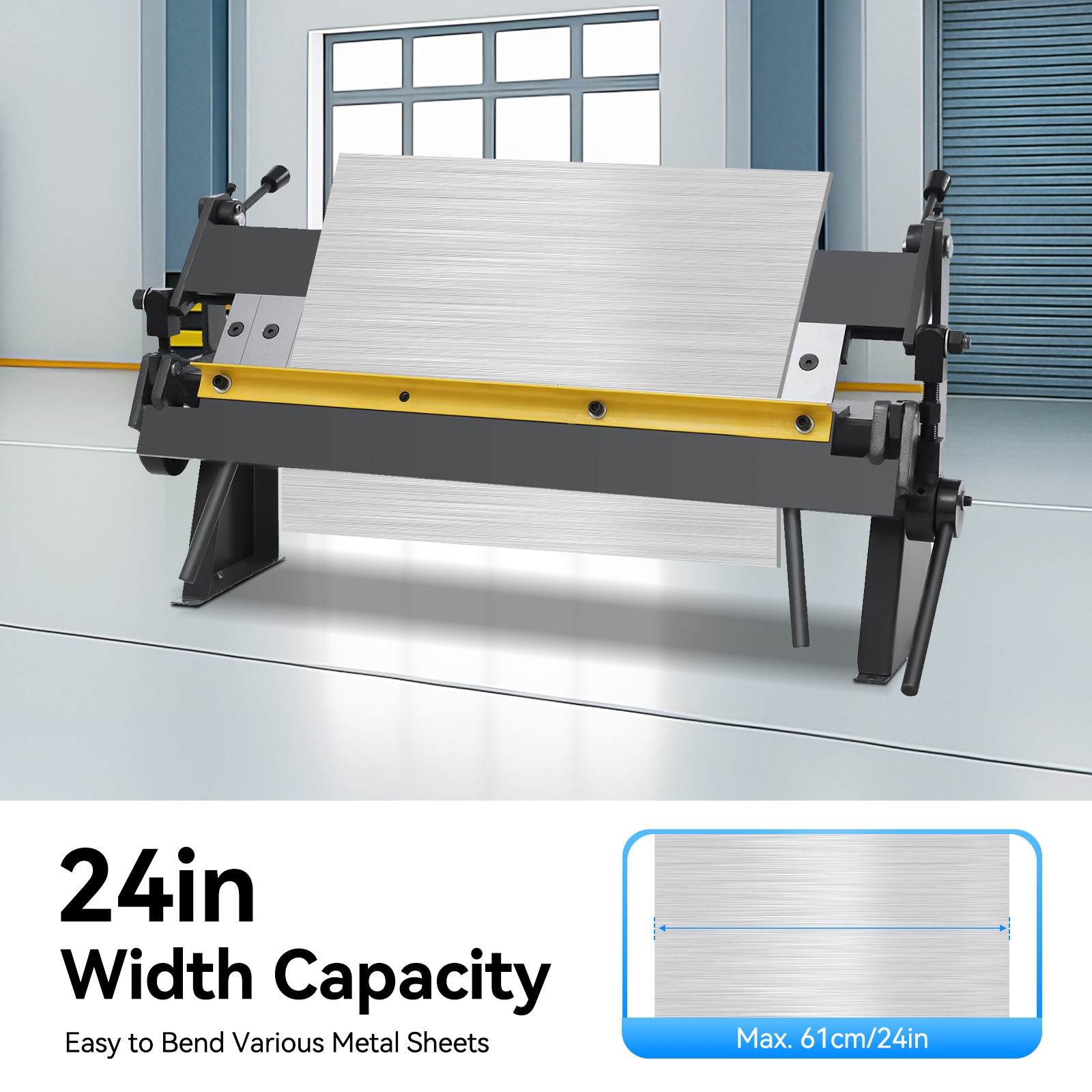 24 in Sheet Metal Bender 0-135° Brake Bending Box And Pan Brake Bending Tool