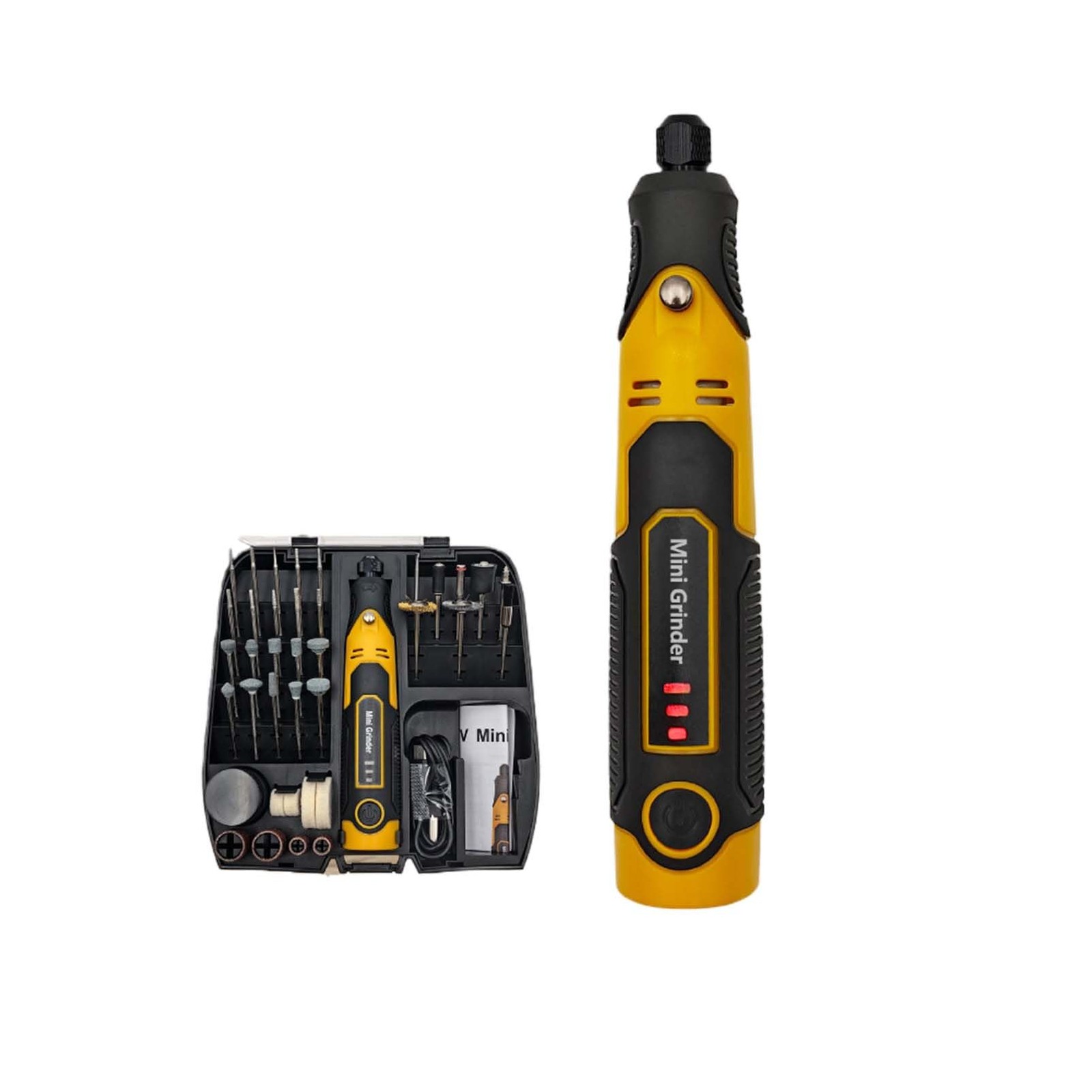 Wireless Handheld Electric Grinding and Engraving Pen with 58 Bits, Black