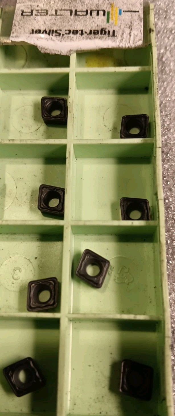 CCMT060208-PF Wpp205 Walter Cnc Inserts 8 Pieces In Open Box Tiger Tec Silver