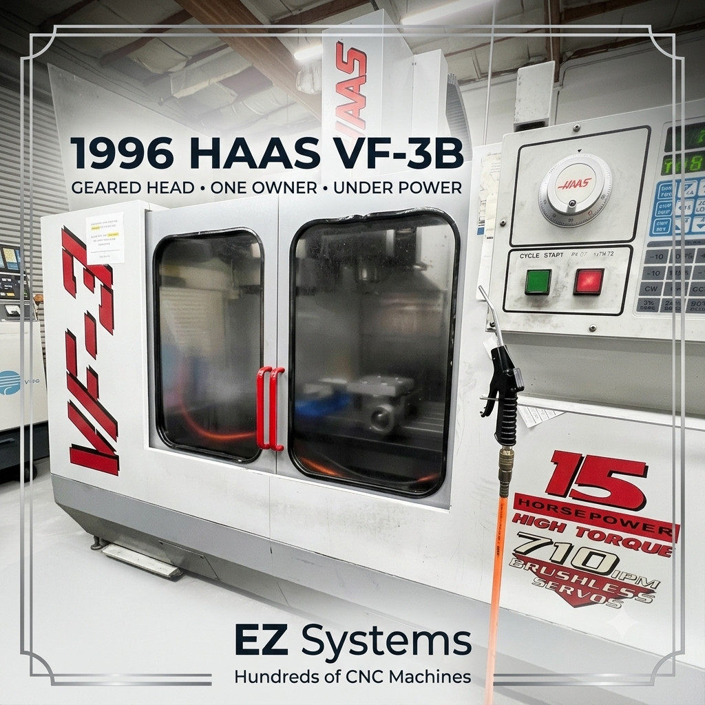 1996 Haas VF-3B CNC Vertical Machining Center | Geared Head | New Spindle 2018