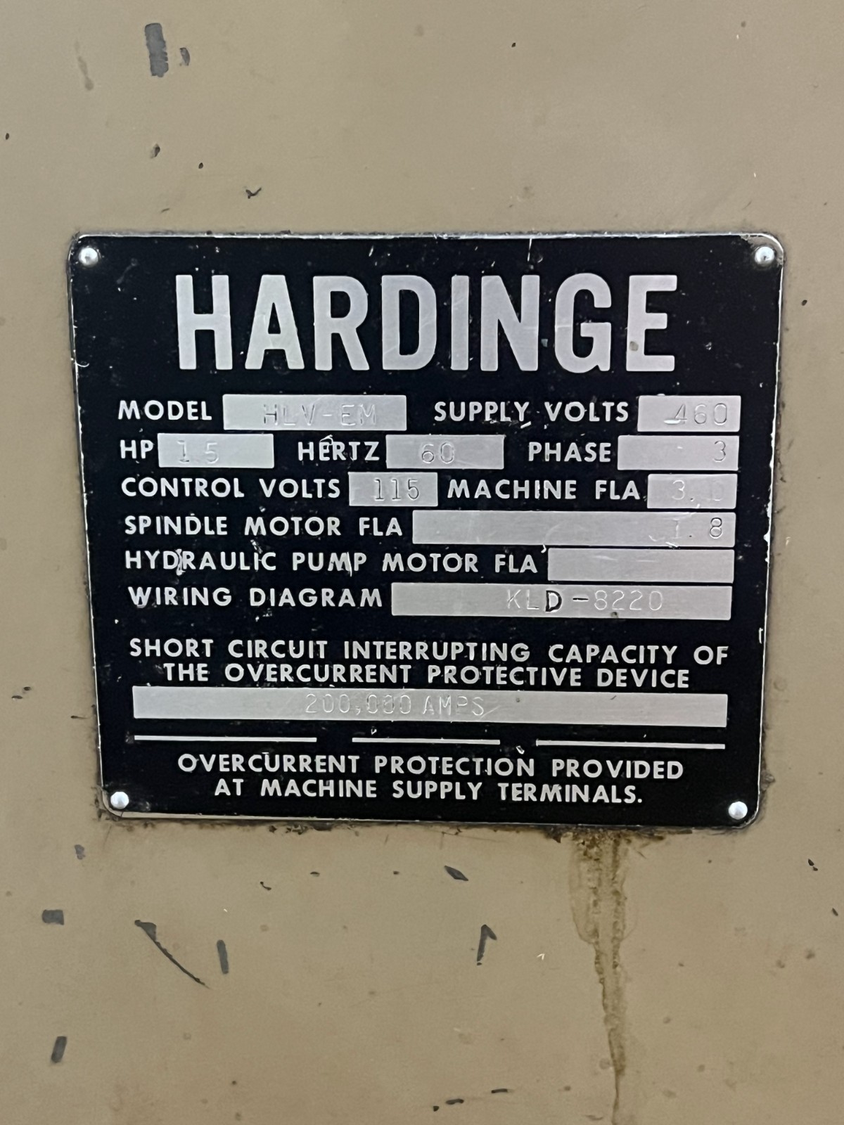 Hardinge HLV-EM Precision Tool Room Lathe (Inch/Metric) 460v 3-phase