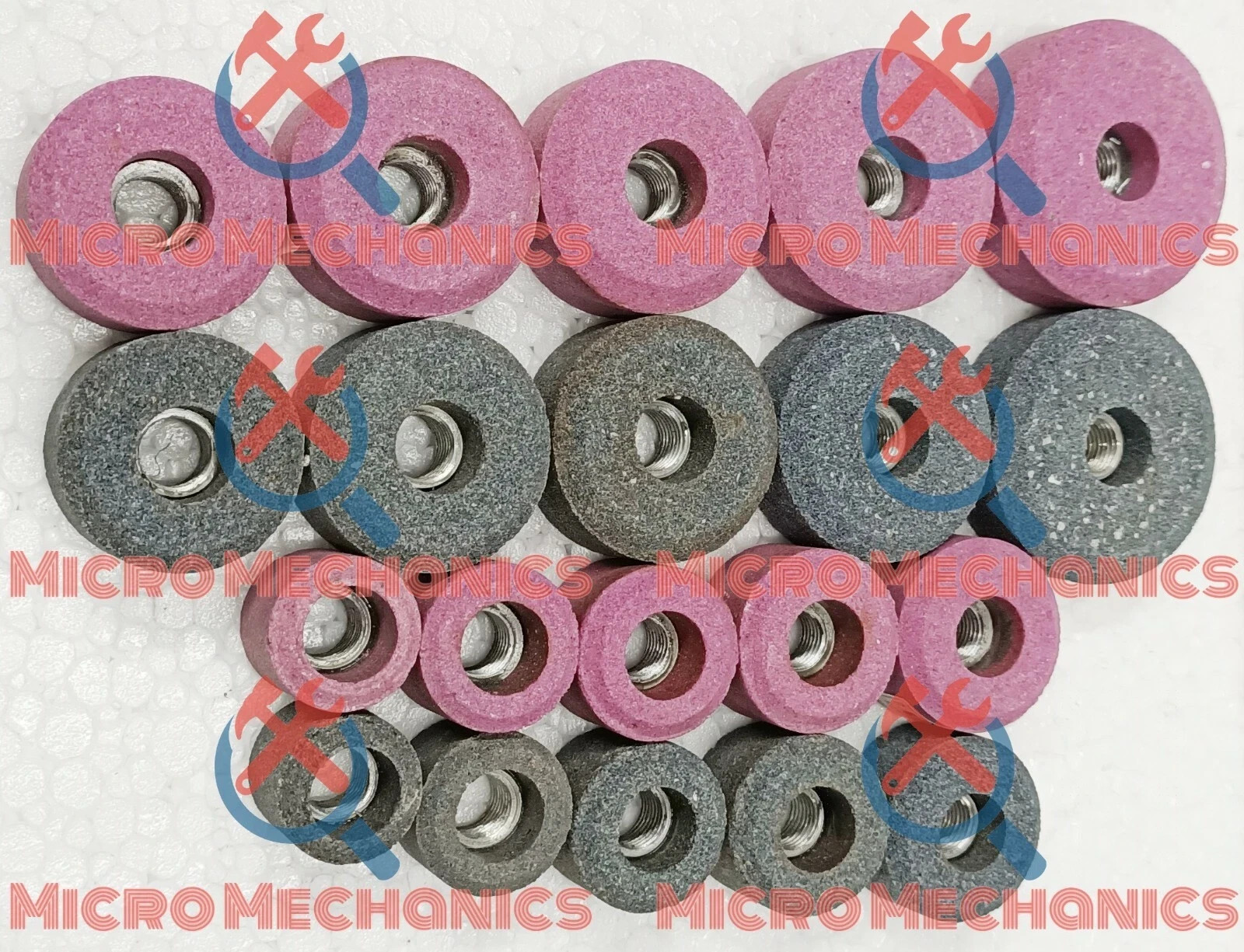 20x Kit Of VALVE SEAT GRINDING STONES For SIOUX HOLDER 11/16″ Thread 80 Grit.