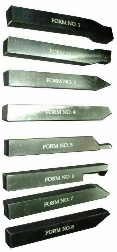 8MM HSS FORM TOOL SET OF 8 PCs SQUARE SHANK HSS ZEALINDUSTRIES