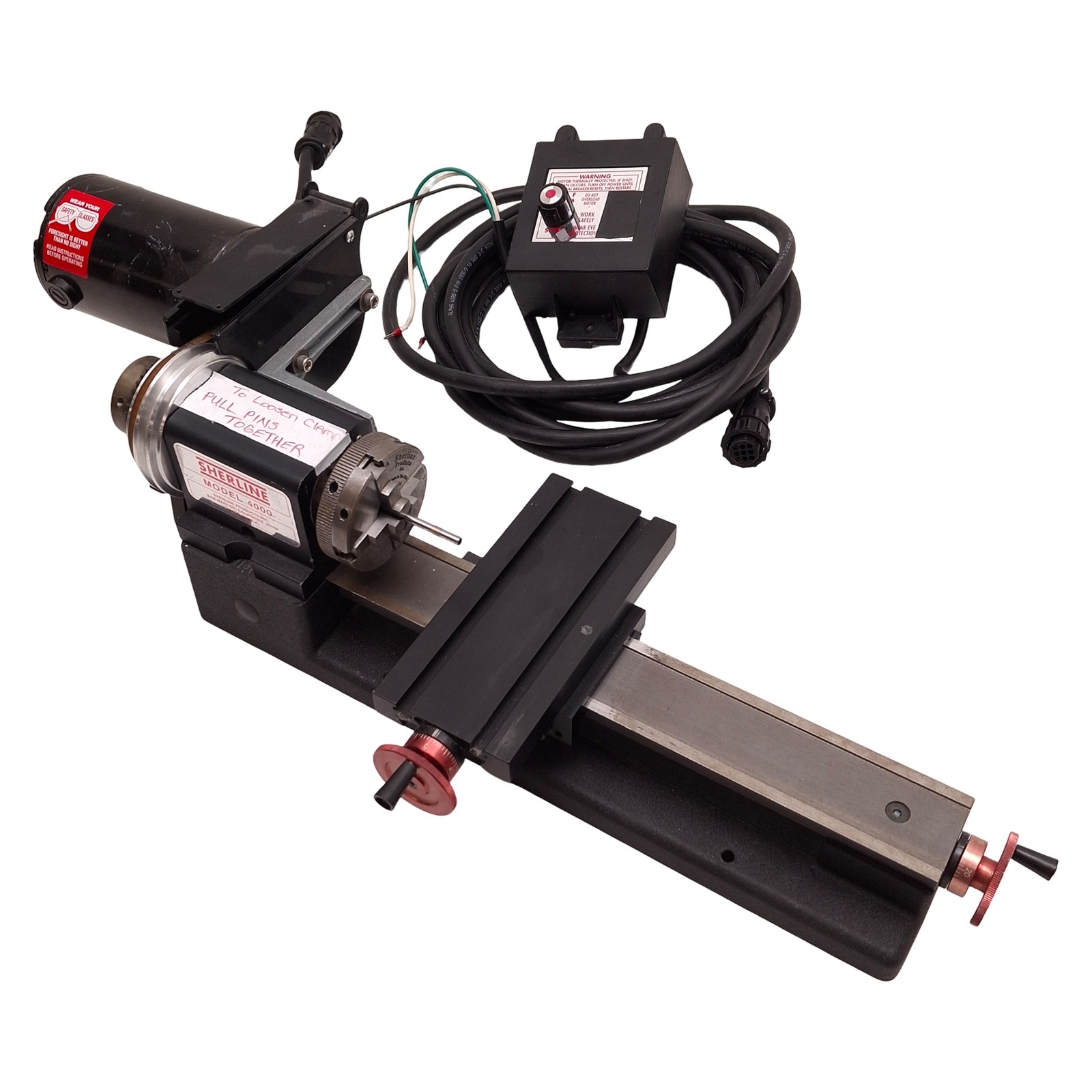 Sherline 4000 Tabletop Lathe w/2.5in 3-Jaw Chunk & Speed Control, 8in Length