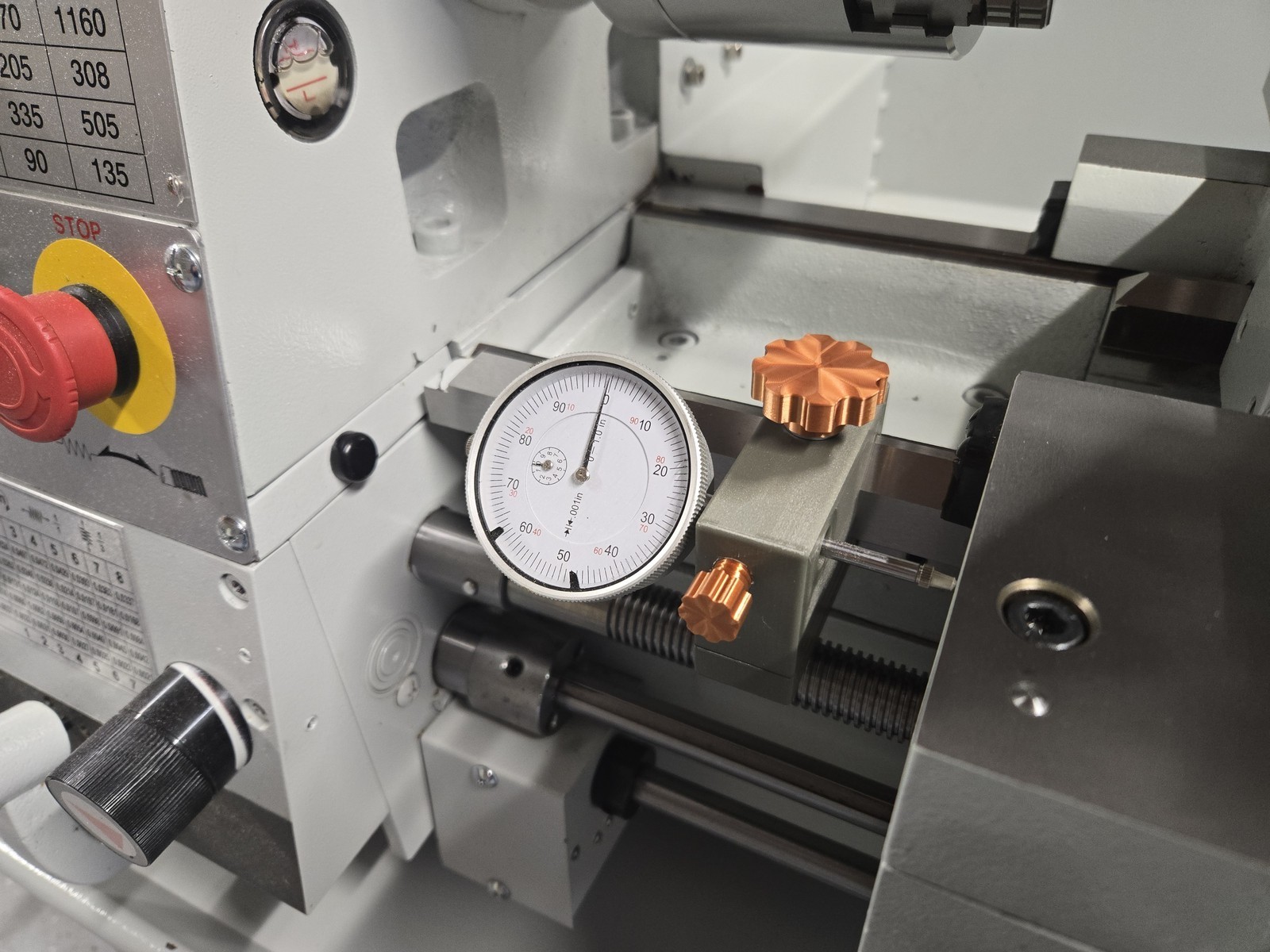 Sharp 1340 VS Lathe carriage Dial Indicator Holder! (3dPrinted)