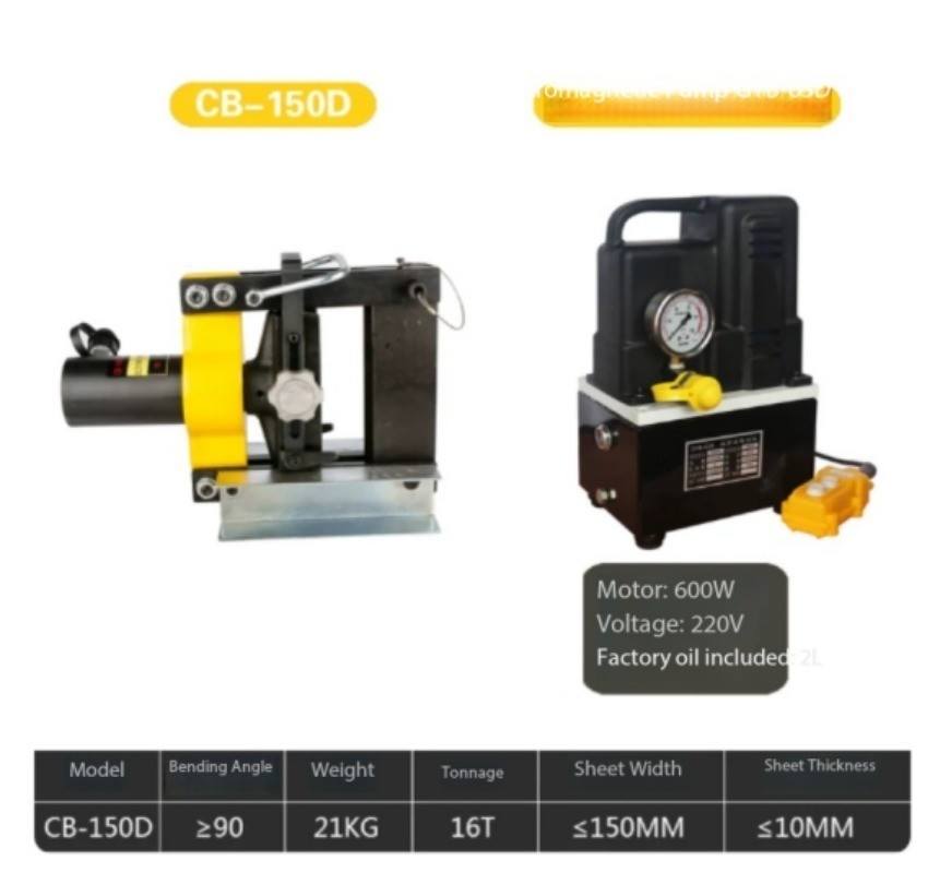 Hydraulic pipe bender for bending elbows, power busbars, and aluminum sheets