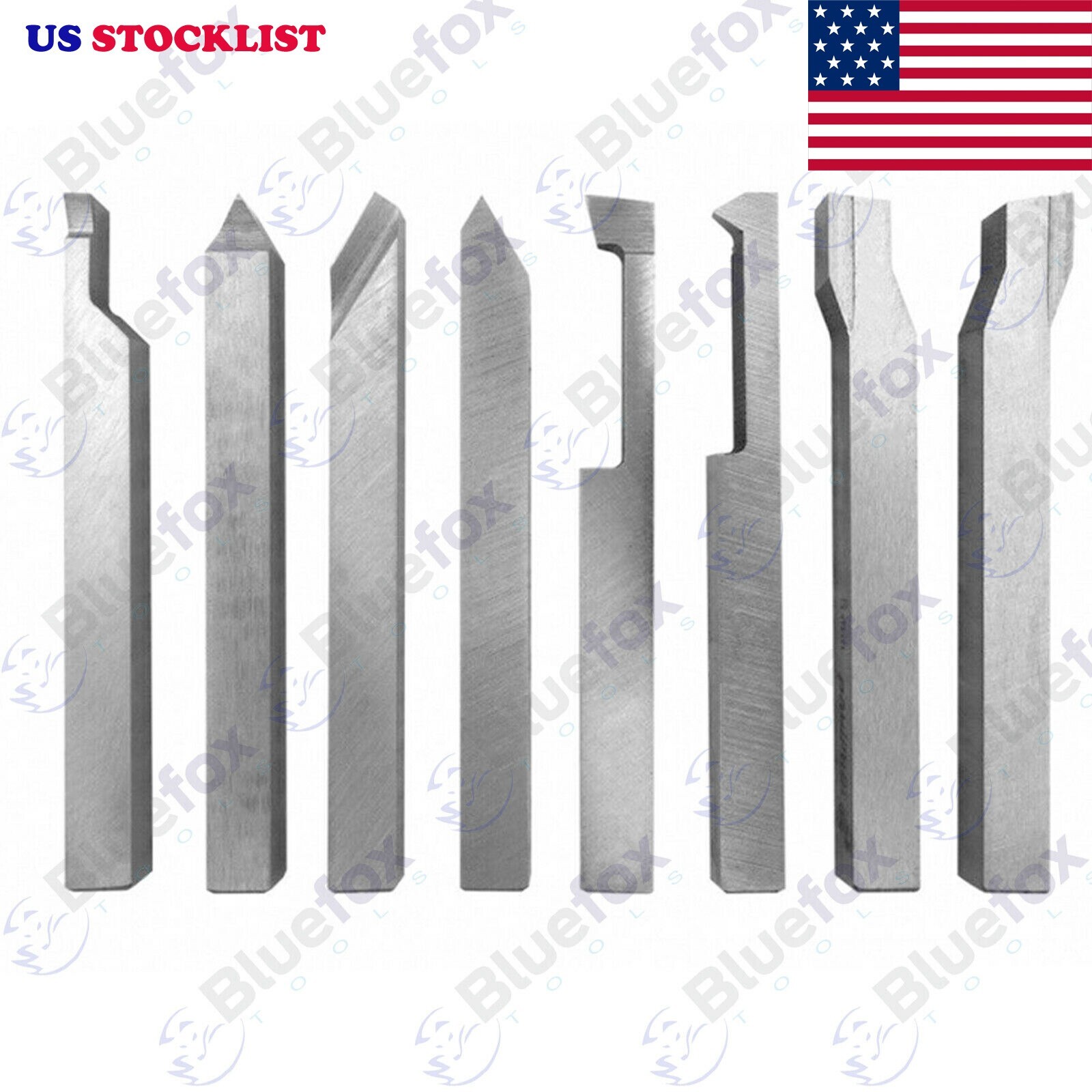 1/4″ HSS Lathe Form Tools Set Of 8 Pieces Square Shank Lathe Pre Formed Tools