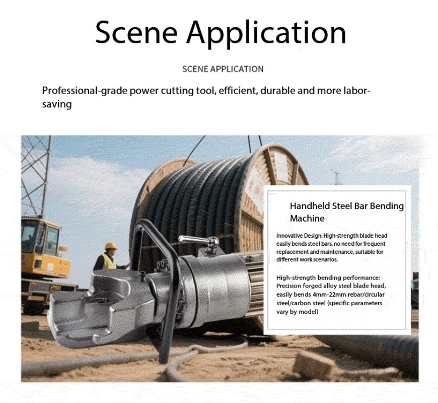Hand-held Electric Rebar Bender, Mains-powered, Portable Mini Bender