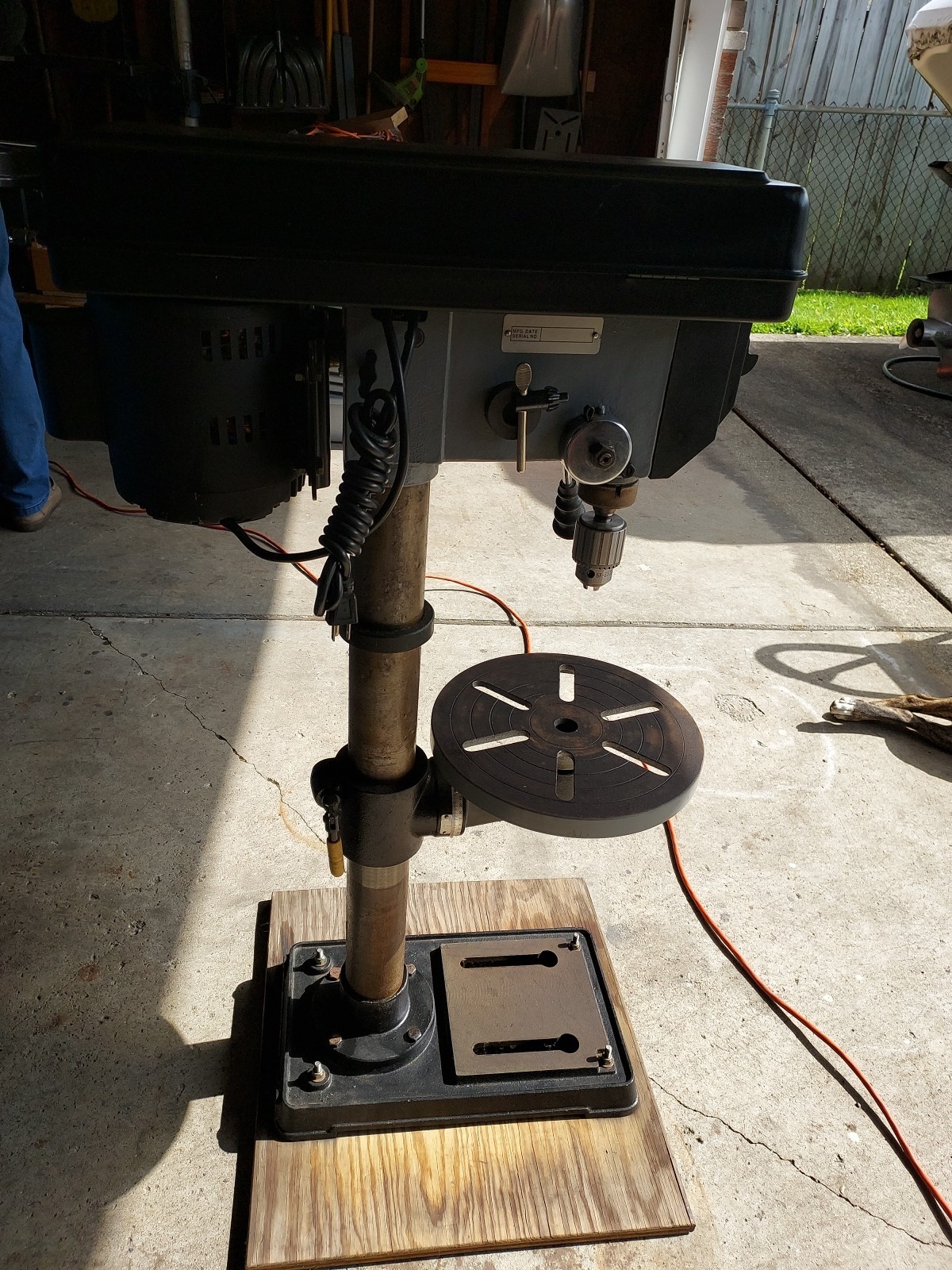 13″ Pedestal Drill Press By Central Machinery, 3/4 HP, 1/2″ Chuck, 220RPM