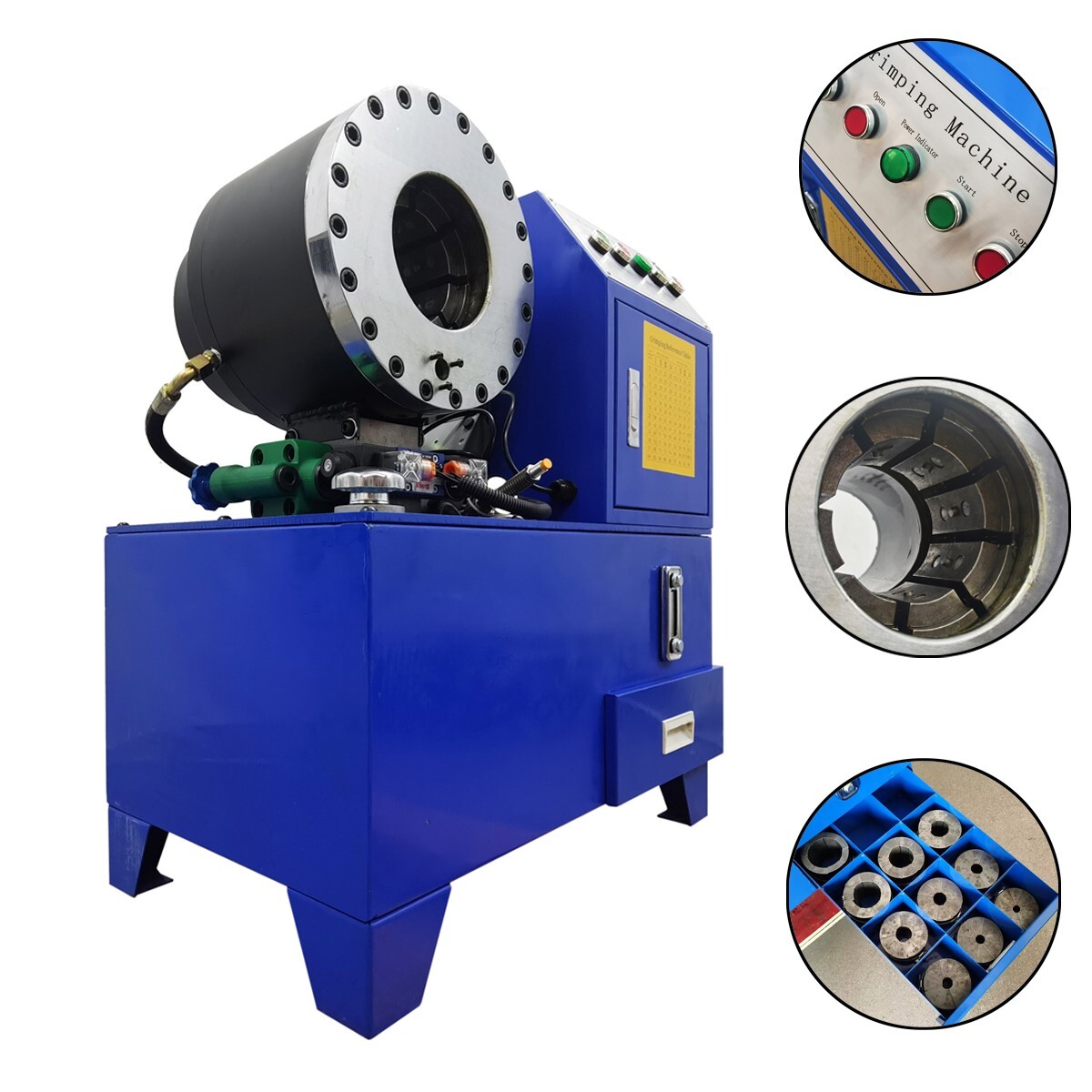 High Pressure Hose Crimper Hydraulic Pipe Shrinking Clamping Machine with 10Dies