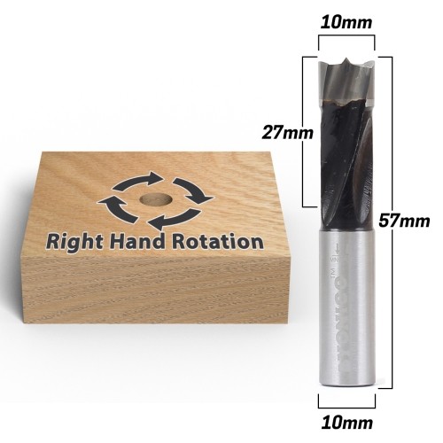 10mm Right Hand Brad Point Boring Bit (5 Pack) – 10mm Shank – Yonico 41110R-5PK