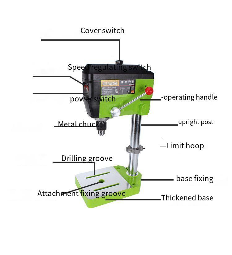 Mini High Speed Precision Bench Drill Drilling Milling Machine+Workbench+vice