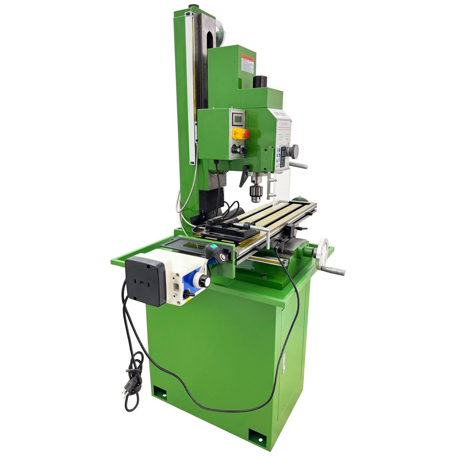 Heavy-Duty Cast Iron Milling Machine SM32V 110V 1.5KW Brushless R8 Taper 3-Axis