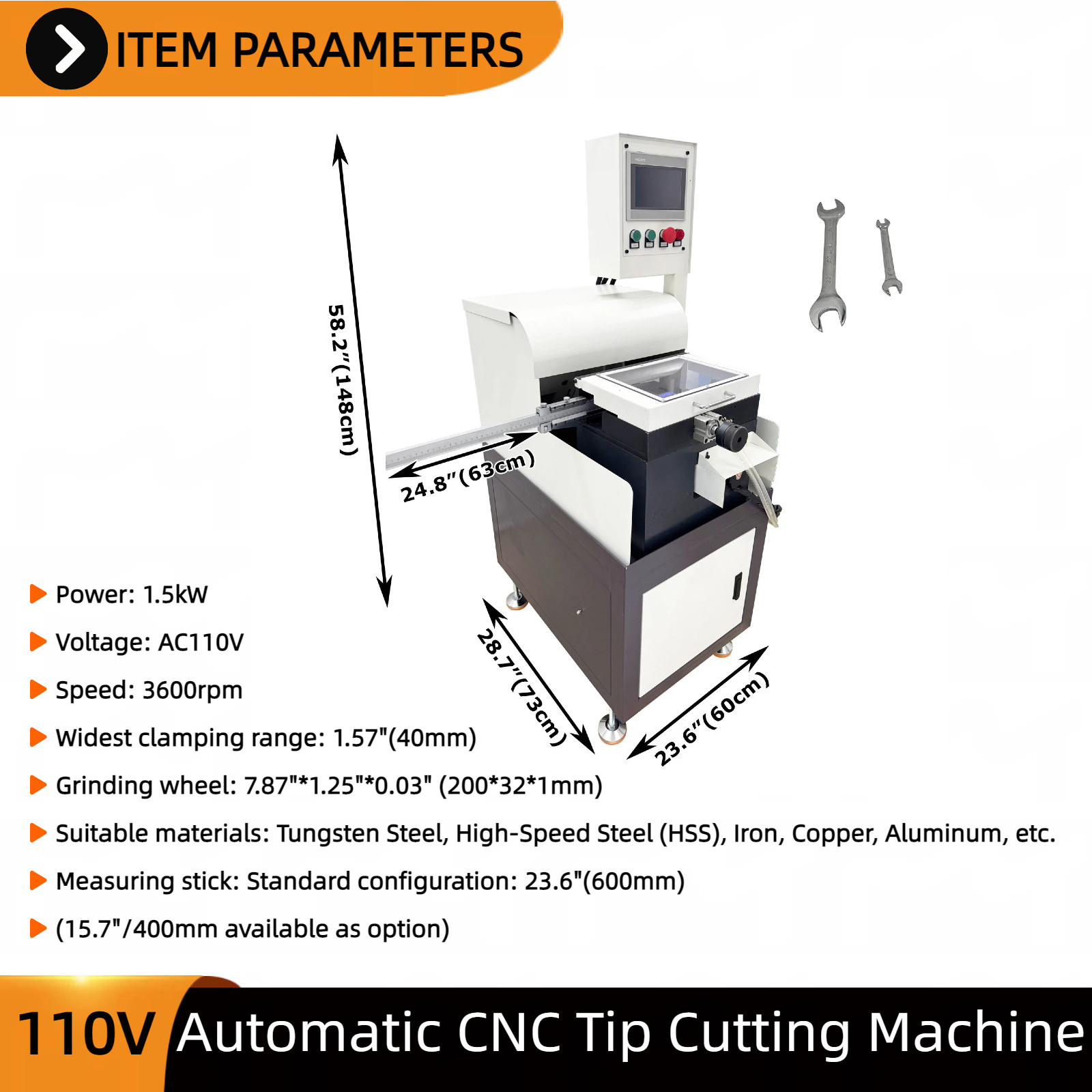 Automatic CNC Rotary Pin Cutter 110V for Tungsten Steel/ Iron/Copper & Aluminum