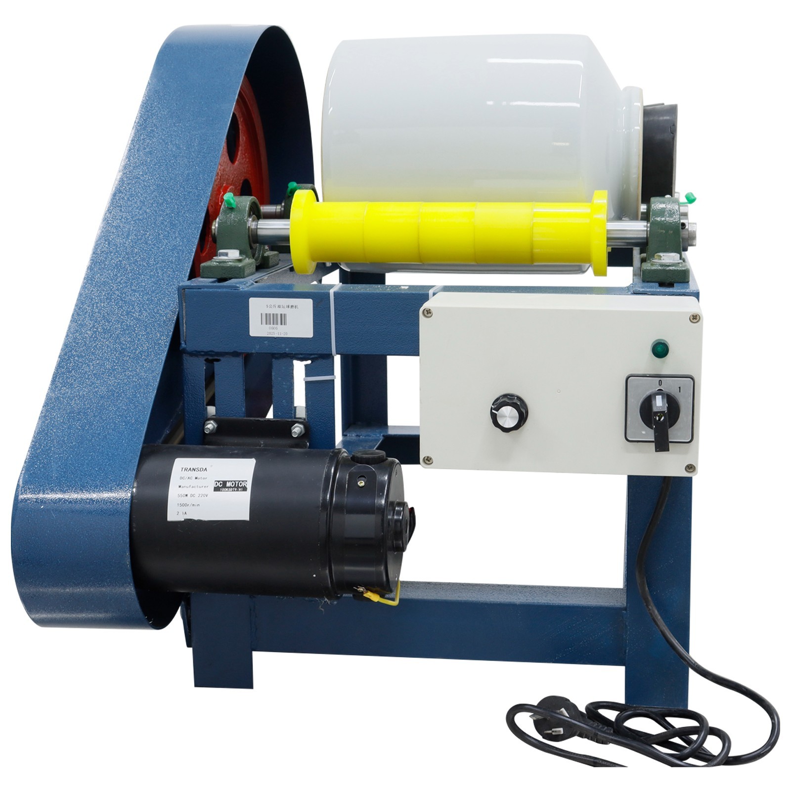 Horizontal Ball Mill Lab Grinder Mixer Dry/Wet Mineral Abrasive Machine 220V