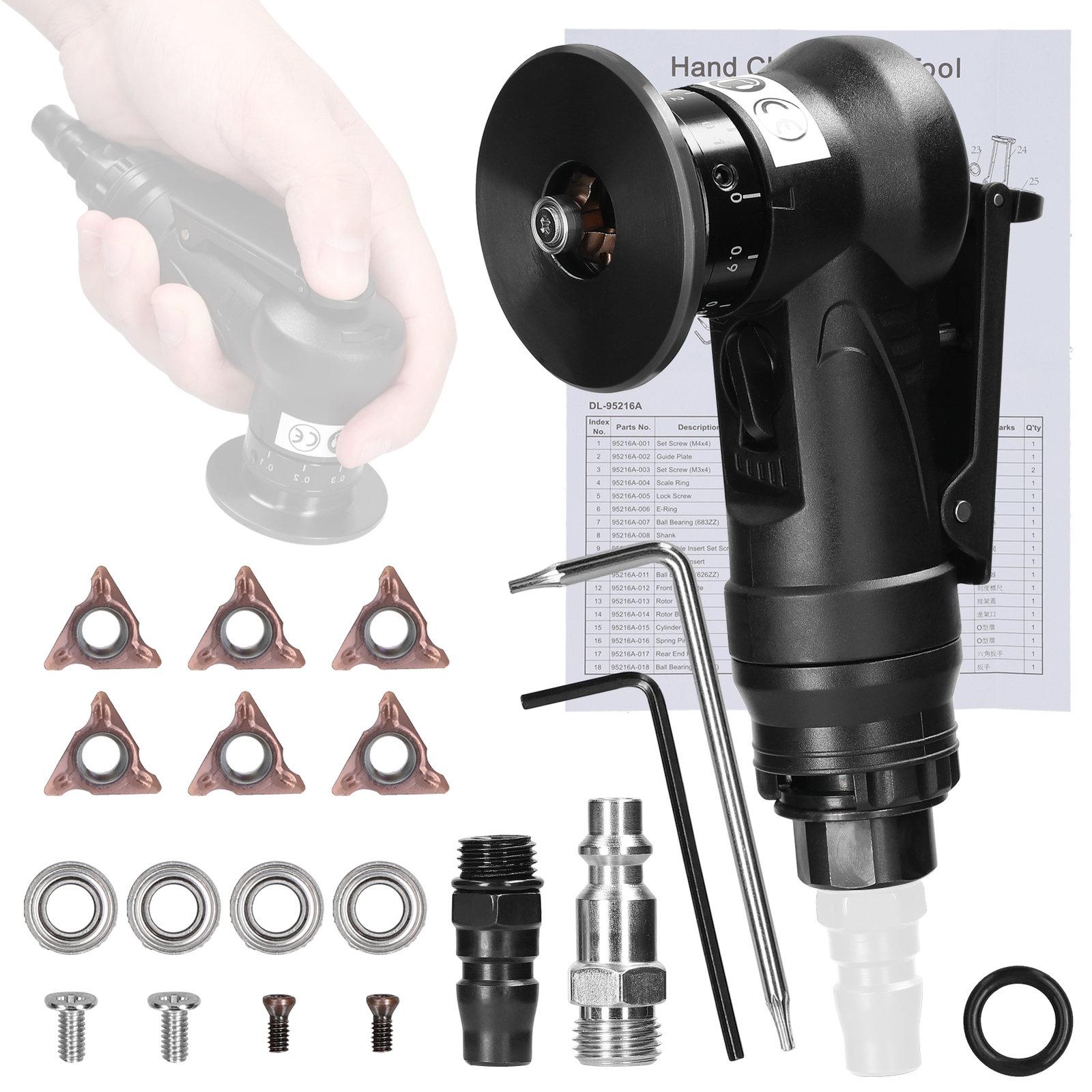 Pneumatic Chamfering Machine Carpenter Chamfering Tool Portable Handheld C2R8