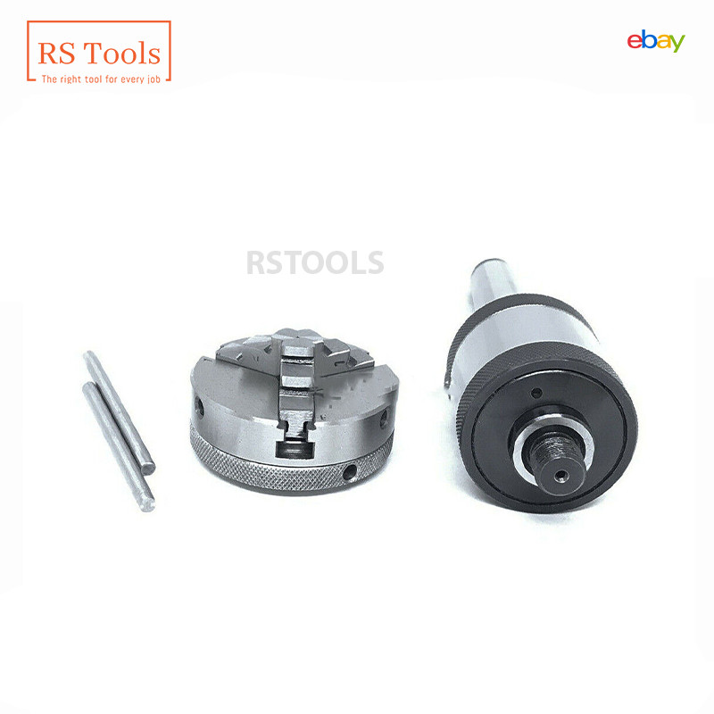3MT Revolving Center MT3 Shank 3 Jaw Self Centering 2-1/2″ 65mm Mini Lathe Chuck