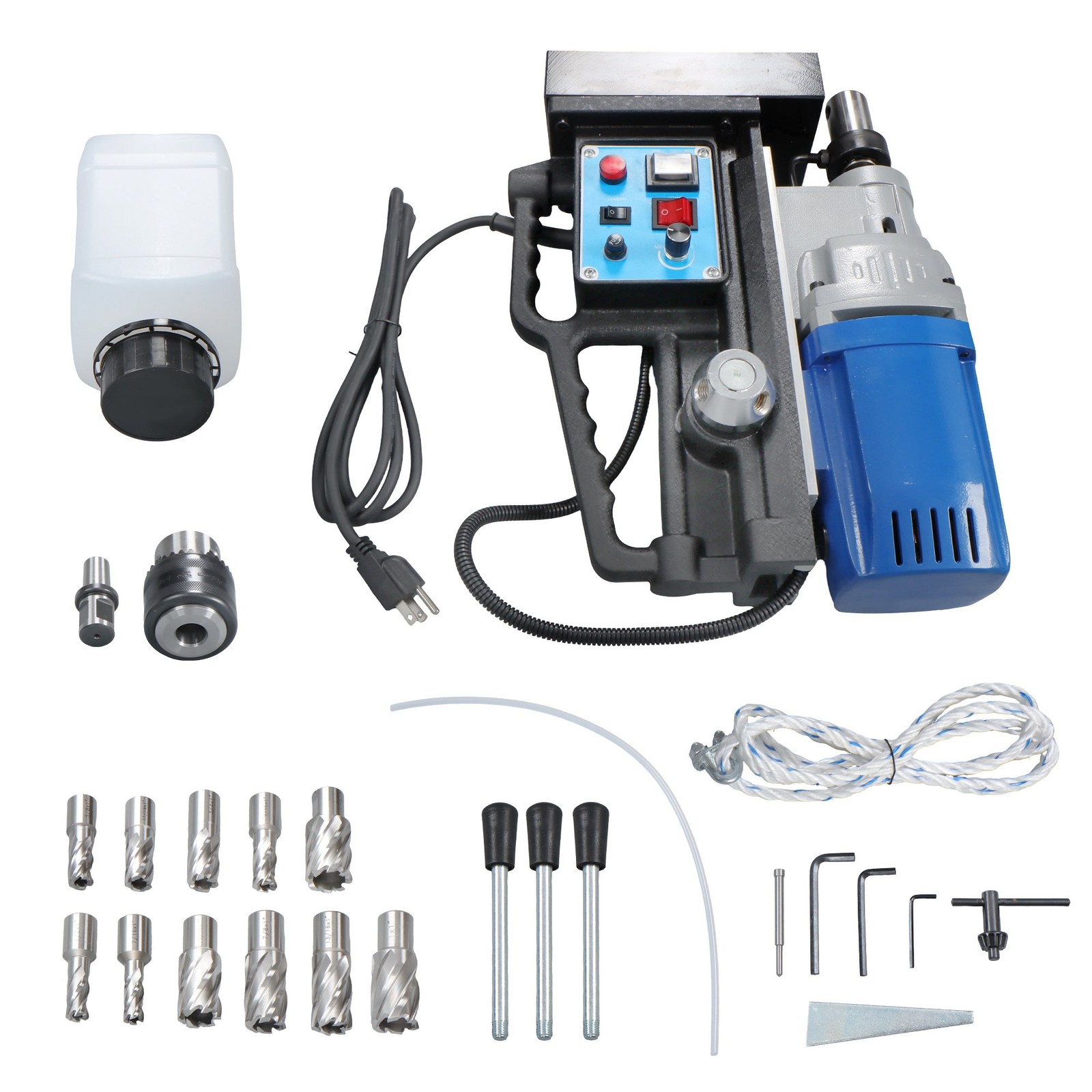 MD50 1950W Magnetic Drill with 11 Drill Bit Stepless Speed Bi-Directional 13900N