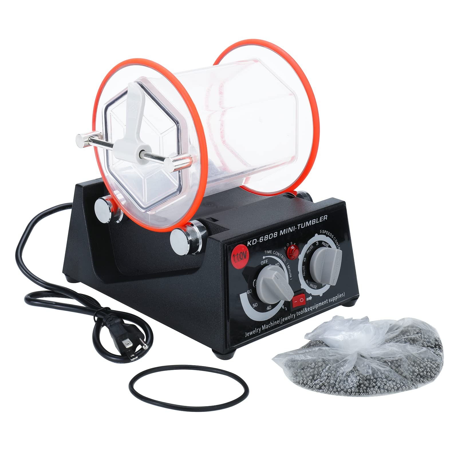 Yaemarine 110V 80W Jewelry Polisher Tumbler 3Kg 6.6 Lbs Capacity Jewelry