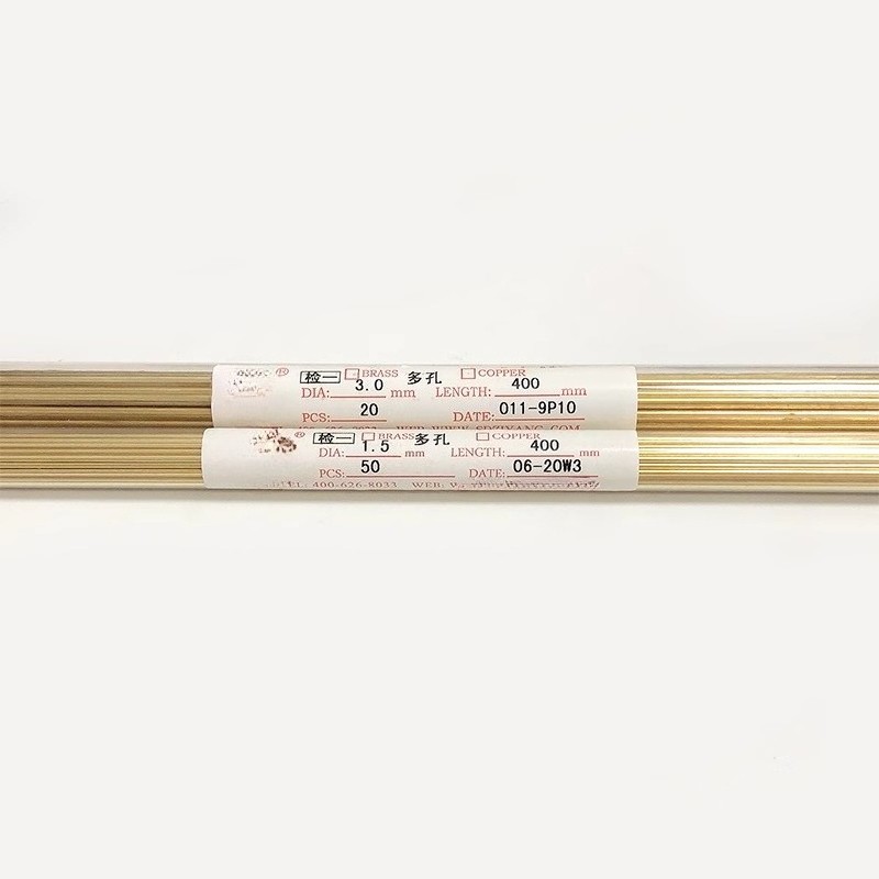 EDM Drilling Machine Multi-Hole Brass Tube Electrode 1.0-3.0mm ×500mm Copper Rod